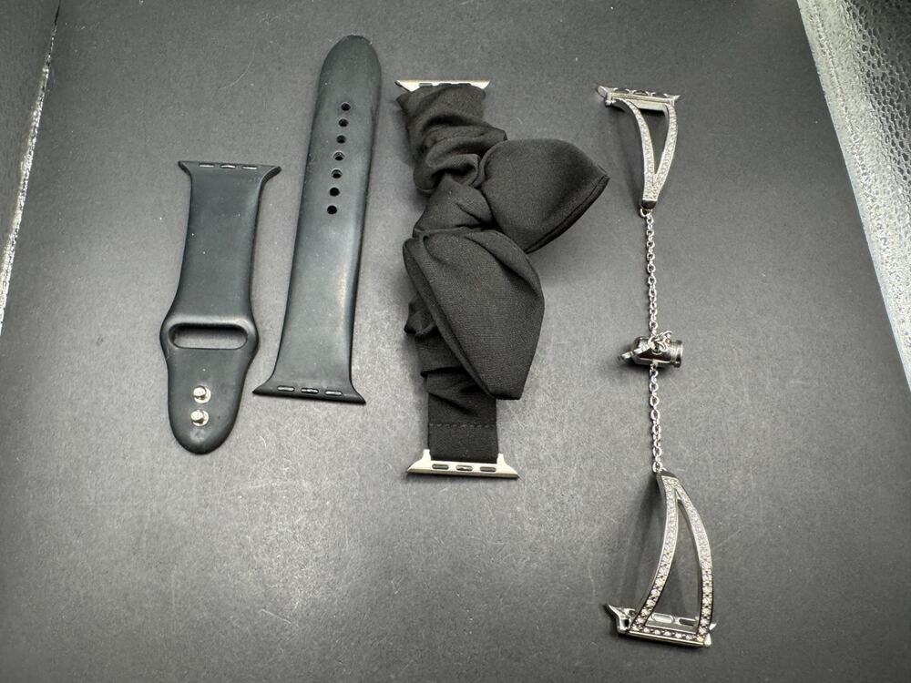 Assorted Apple Watch Band Lot of 3 Scrunchie Band Diamond Cuff & Sport Band